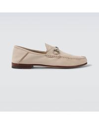 Gucci - Gigi Horsebit Suede Loafers - Lyst