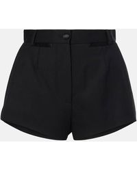 Dolce & Gabbana - High-Rise Wool And Silk Shorts - Lyst