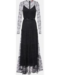 Max Mara - Maxikleid Modane Aus Spitze - Lyst