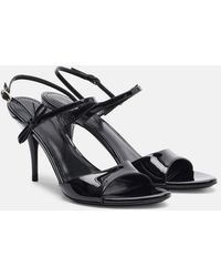 Balenciaga - Avenue Bow Patent Leather Sandals - Lyst