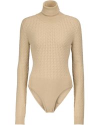 Nanushka Peri Turtleneck Bodysuit - Natural