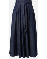 Max Mara - Amanda Chambray Maxi Skirt - Lyst