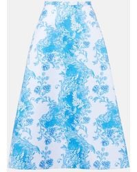 Emilia Wickstead - Hallie Floral Taffeta Maxi Skirt - Lyst