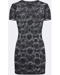 Gucci - Sequined Floral Lace Mini Dress - Lyst