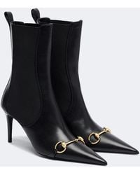 Gucci - Donna Horsebit Leather Ankle Boots - Lyst