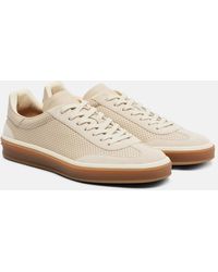 Loro Piana - Sneakers Tennis Aus Leder Mit Veloursleder - Lyst