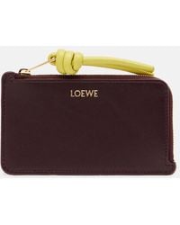Loewe - Knot Leather Card Holder - Lyst