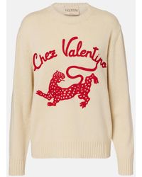 Valentino - Chez Virgin Wool Sweater - Lyst