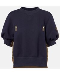Sacai - Twill And Jersey Top - Lyst