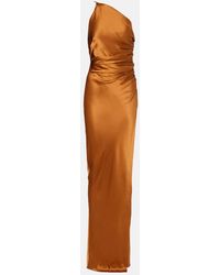 The Sei - Asymmetric Gathered Silk Gown - Lyst