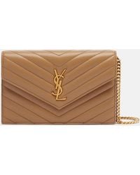 Saint Laurent - Cassandre Envelope Matelasse Leather Wallet On Chain - Lyst