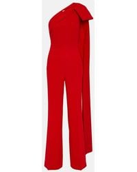 Roland Mouret - Bow-Detail Asymmetric Cady Jumpsuit - Lyst