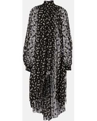 Chloé - Floral Silk Chiffon Midi Dress - Lyst