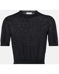 Alaïa - Cropped Cashmere Top - Lyst