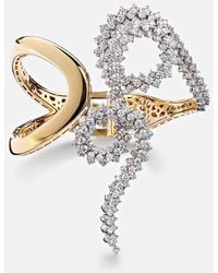YEPREM - Golden Strada 18Kt And Bangle With Diamonds - Lyst