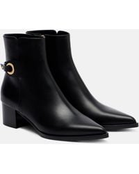 Gianvito Rossi - Granada Leather Ankle Boots - Lyst
