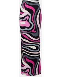 PUCCI - Marmo High-Rise Maxi Skirt - Lyst