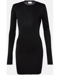 Saint Laurent - Vestido Corto De Punto - Lyst