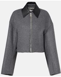 Sportmax - Vacuo Cropped Virgin Wool Jacket - Lyst