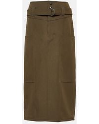 Tod's - Wool Midi Skirt - Lyst