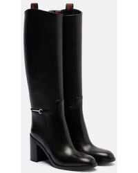 Gucci - Botas Altas De Piel Con Horsebit - Lyst
