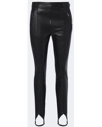 Balmain - Leather Stirrup Leggings - Lyst