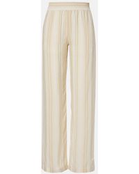 Victoria Beckham - Striped Wide-Leg Pants - Lyst