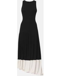 Victoria Beckham - Colorblocked Jersey Midi Dress - Lyst