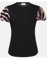 PUCCI - Top Iride Aus Baumwolle Mit Satin - Lyst