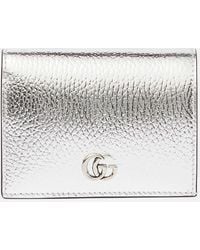 Gucci - -tone gg Marmont Leather Wallet - Lyst