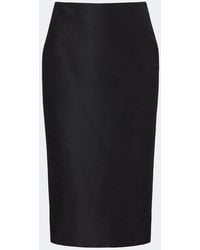 Gucci - Silk Faille Pencil Skirt - Lyst
