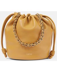 Loewe - Flamenco Small Leather Bucket Bag - Lyst