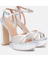 Malone Souliers - Sylvie 125 Leather Platform Sandals - Lyst