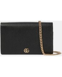Gucci - GG Marmont Leather Wallet On Chain - Lyst