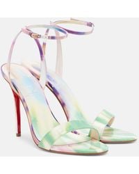 Christian Louboutin - Miss Z Tie Dye Patent Leather Sandals - Lyst