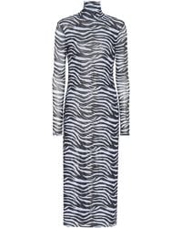 staud black and white dress