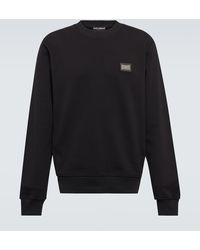 Dolce & Gabbana - Sudadera en jersey de algodon con logo - Lyst