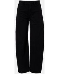 Nili Lotan - Tribeca Cotton Twill Barrel-Leg Pants - Lyst