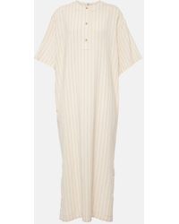 TOTEME - Pinstriped Midi Shirt Dress - Lyst