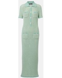 Versace - Crochet Cotton-Blend Maxi Dress - Lyst