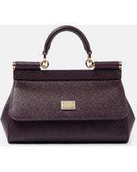 Dolce & Gabbana - Sicily Small Leather Tote Bag - Lyst