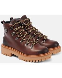 Prada - Schnuerstiefel St. Moritz Aus Leder - Lyst