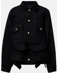 Sacai - Chaqueta De Denim A Capas - Lyst