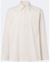 Studio Nicholson - View Striped Cotton And Linen Shirt - Lyst