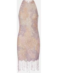 Clio Peppiatt - Minikleid Mit Pailletten - Lyst