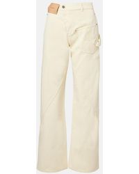 JW Anderson - Twisted High-Rise Wide-Leg Jeans - Lyst