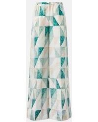 JOSEPH - Thoresby Printed Silk Wide-Leg Pants - Lyst