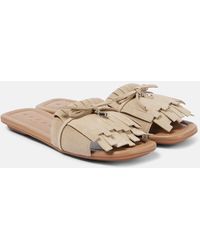 Hogan - H685 Fringed Suede Slides - Lyst