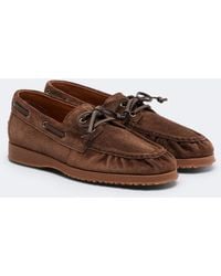 Hogan - Suede Boat Shoes - Lyst