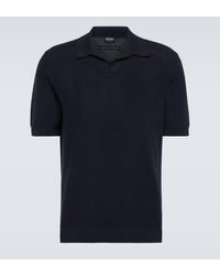 Zegna - Cotton Pique Polo Shirt - Lyst